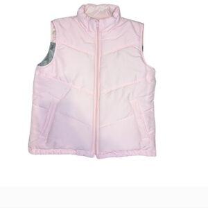 Pink / Chevron Reversible Puffer Vest Womens Medium